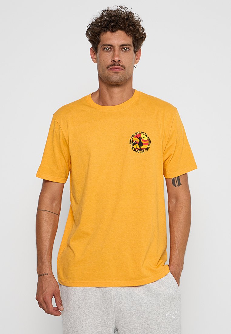 hurley T-shirt print oranje