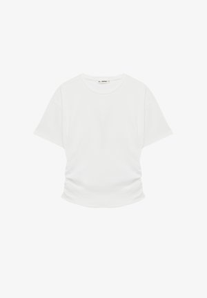 Koton, RUCHED T-SHIRT. - Camiseta básica - beige