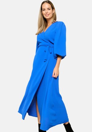 WRAP WITH BALLOON SLEEVES - Maxi šaty - blue