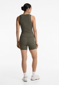 OYSHO RIB HALTER - Top - khaki