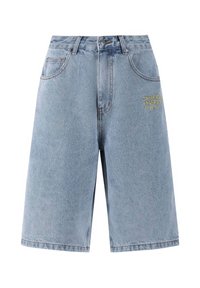 TIGER KING DIAMANTE  - Shorts di jeans - bleach