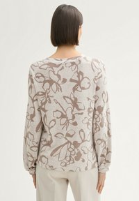 TOM TAILOR GEMUSTERTES - Longsleeve - cosy taupe floral design