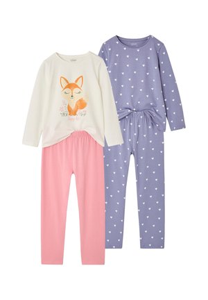 Vertbaudet, VERTBAUDET JERSEY-SCHLAFANZÜGE MÄDCHEN IM SET 2ER-PACK - Nachtwäsche Set - wollweiß