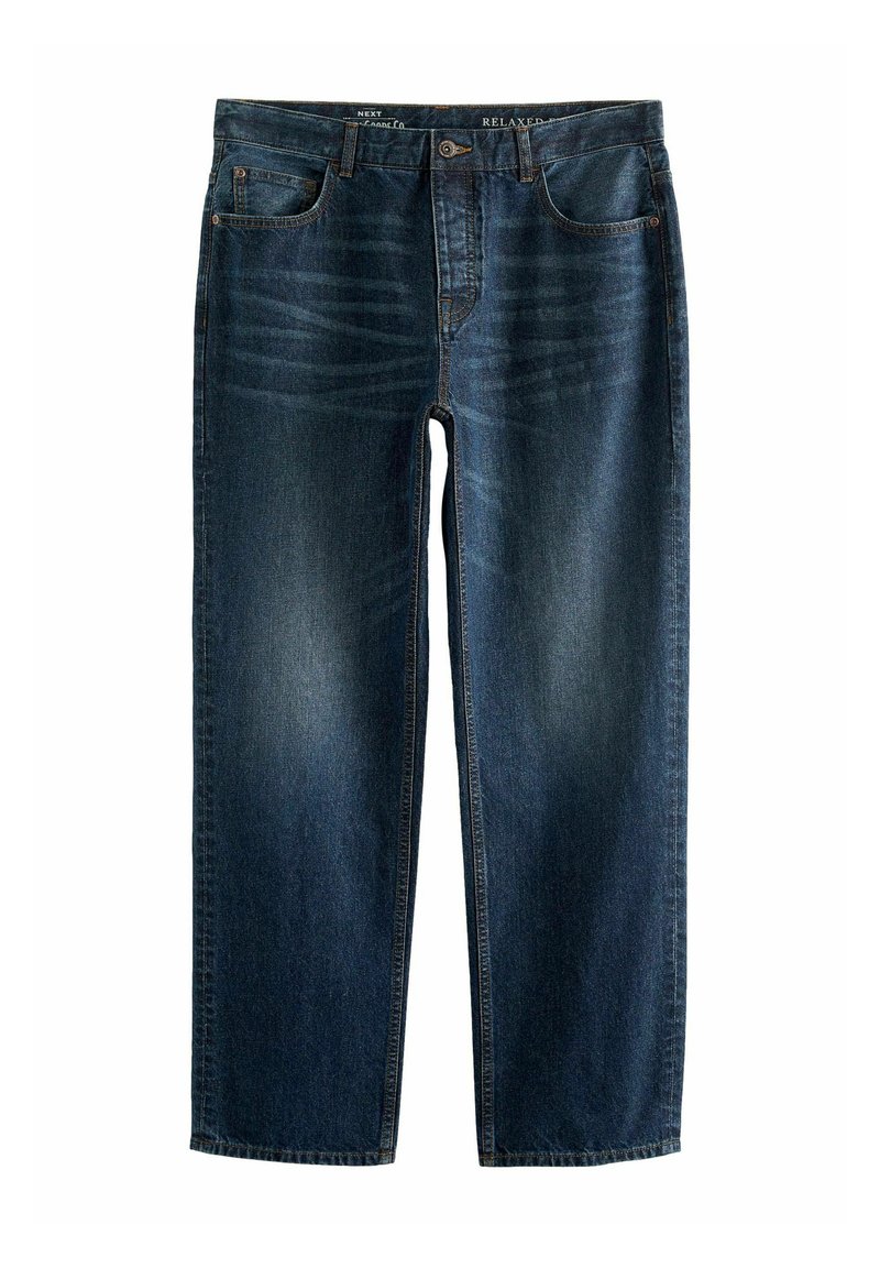 Jean Next Droit Taille 34 Jambe 35 - Délavé Bleu Foncé, Coton Denim, Occasion Très Bon état