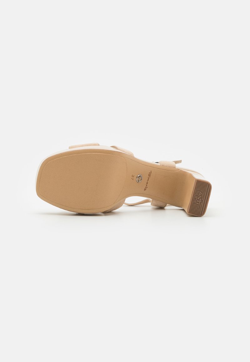 Tamaris Sandali con zeppa - cashm pea sued/marrone