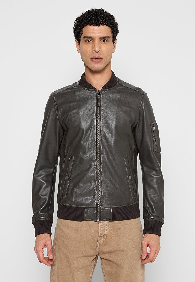 Oakwood Leren jas kaki Oakwood Leren jas kaki