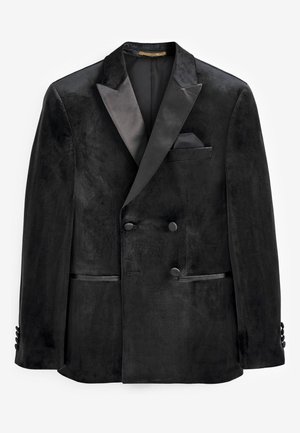Next SLIM FIT  STANDARD - Blazer jacket - black double breasted