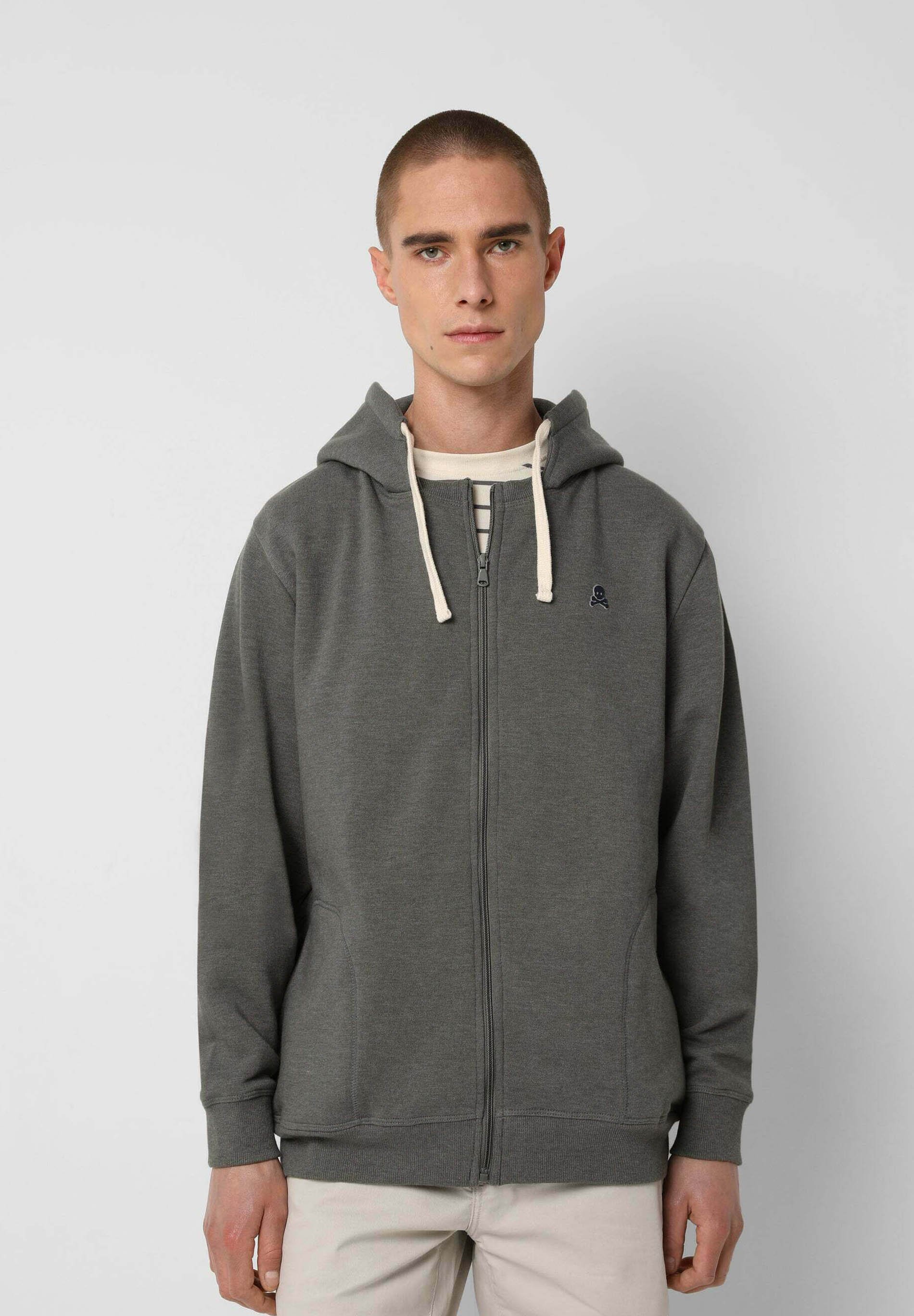 Scalpers Sudadera con cremallera - khaki melange/caqui - Zalando.es