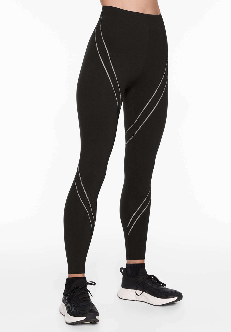 OYSHO PIPING COMPRESSIVE Leggings black/noir ZALANDO.FR