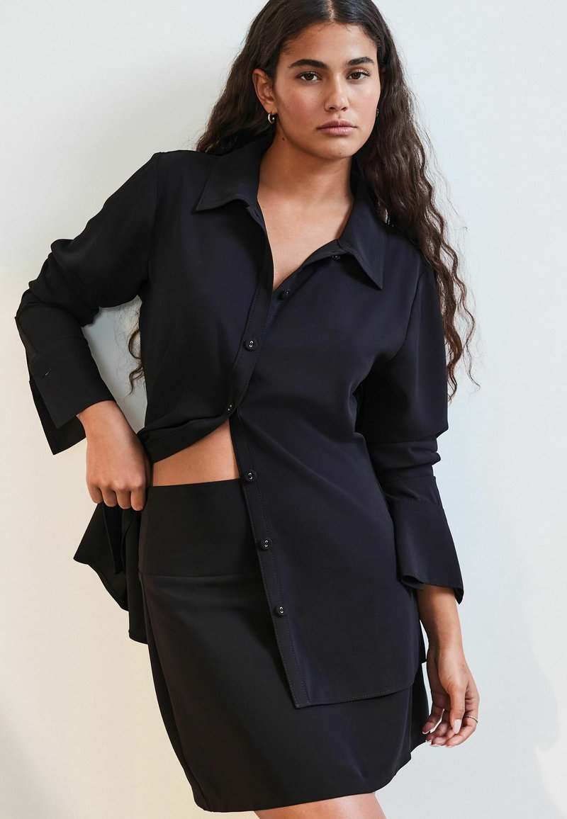 Blusa Elegante Camicie Taglie Comode Zalando Next Camicia Black/nero