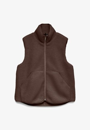 Vero Moda, TEDDYFELL WESTE VMJOSEFINE WESTE - Vesta - chocolate brown