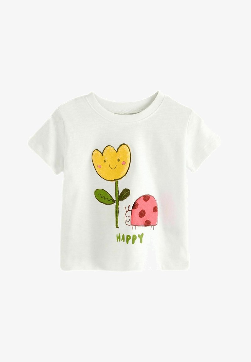 Next SHORT SLEEVE REGULAR FIT - T-Shirt print - white ladybird character