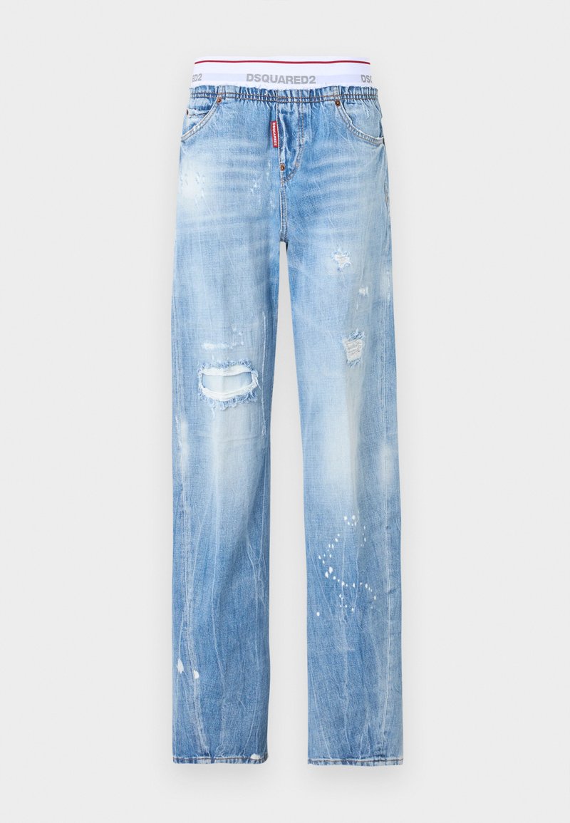 Dsquared2 UNDLE - Baggy jeans - blue denim/blauw denim/bluedenim ...