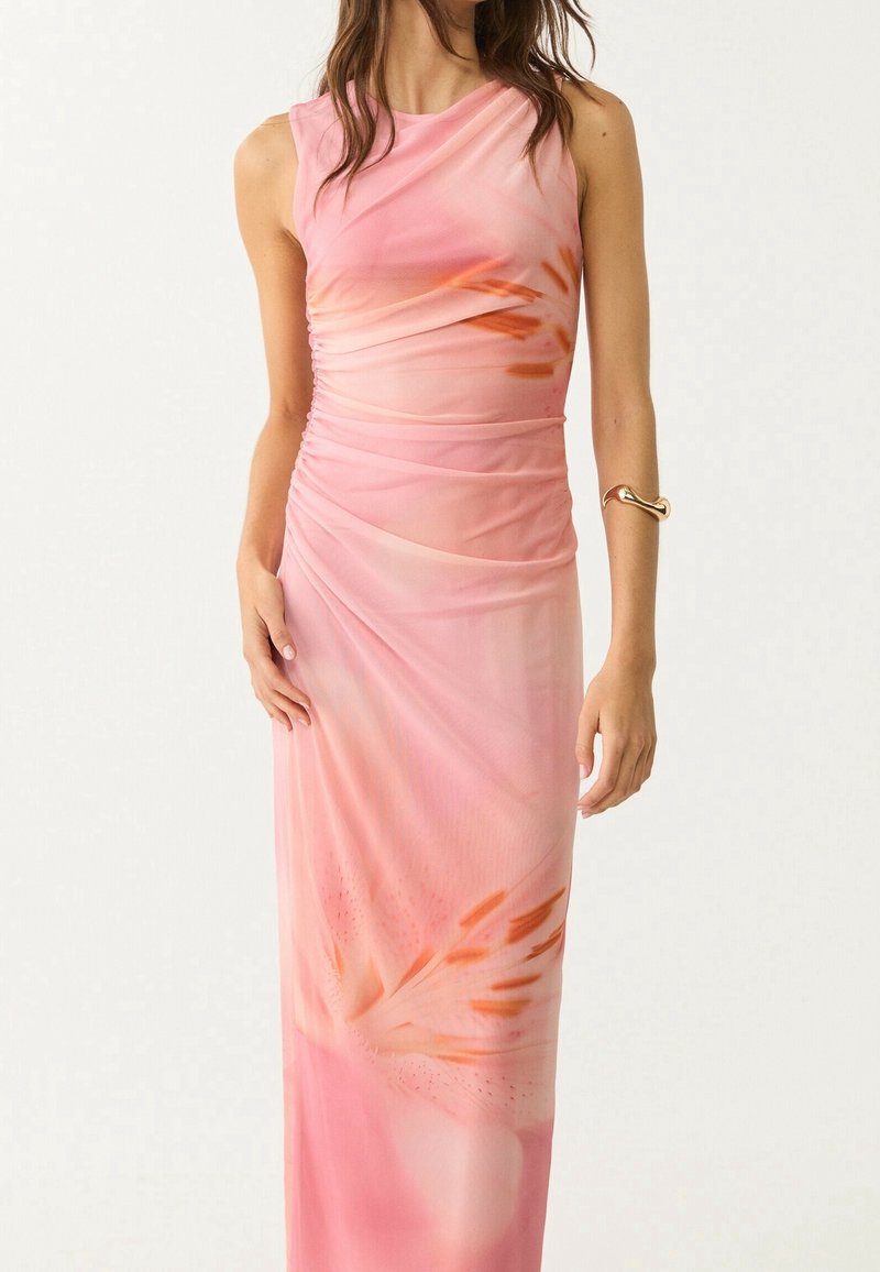 stradivarius pink dress Stradivarius Short Bodice Dress Pale Pink M