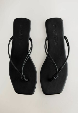 Next STANDARD WIDE FIT-FOREVER COMFORT KNOTTED TOE  - Sandalai su T formos dirželiu - black