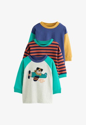 Next, REGULAR FIT - LONG SLEEVE APPLIQUE T-SHIRTS 3 PACK - Long sleeved top - red navy green airplane dog