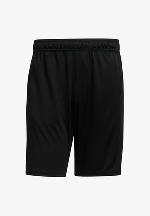 Shorts sportivi neri con cintura elastica, realizzati in tessuto leggero. Texture liscia senza motivi o dettagli hardware visibili.