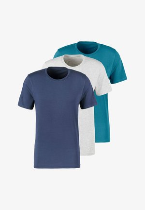 Bruno Banani 3 PACK - Basic T-shirt - navy