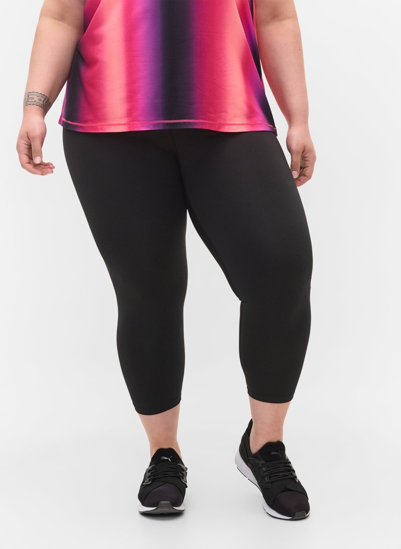 Active by Zizzi - ENG ANLIEGENDE - Leggings - black, Förstora