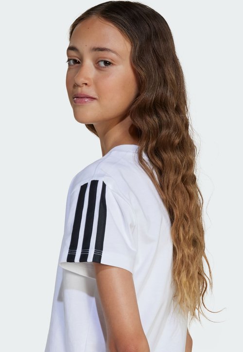 adidas ESSENTIALS TEE - Camiseta estampada - white black — photo 4