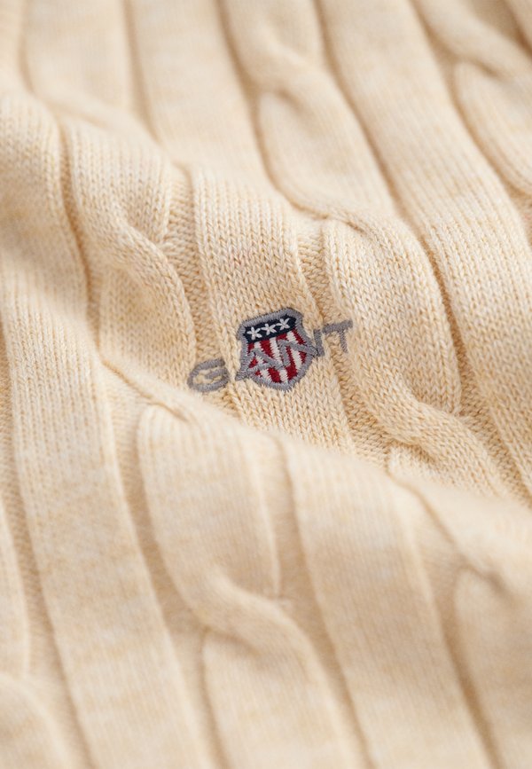 CABLE V NECK - Jumper - linen2