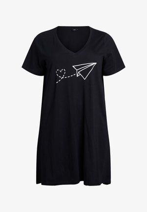 Zizzi Nightie - black fly