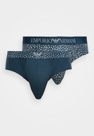 PATTERN MIX PARTE BASSA BRIEFS 2 PACK  - Slip - blue