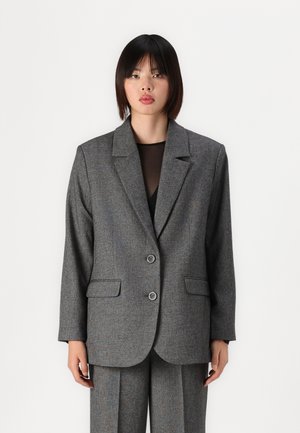 JDYBLOOM SIRI - Blazer - black/white salt & pepper