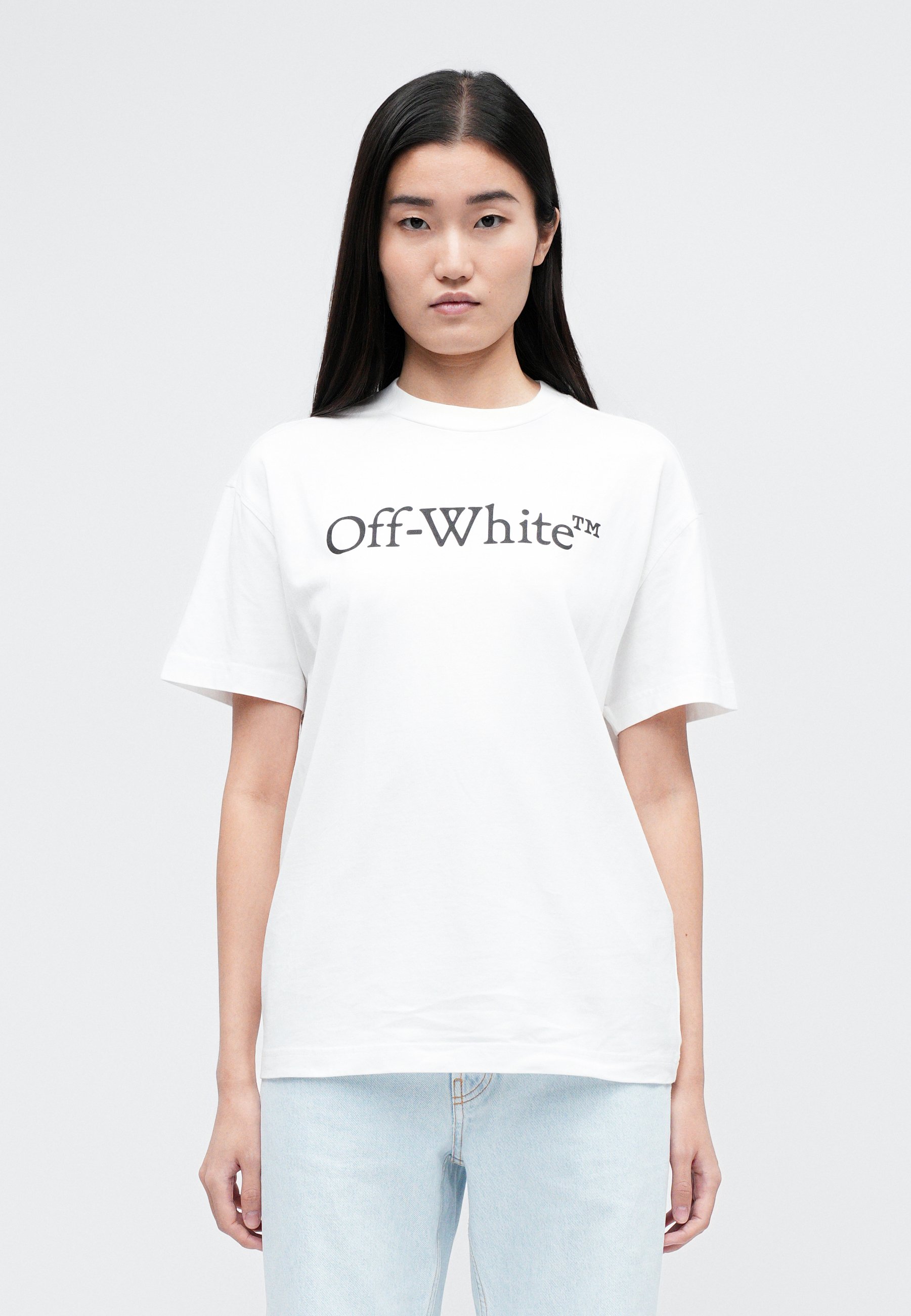 OFF-WHITE BIG LOGO BOOKISH CASUAL TEE - T-shirt print - white