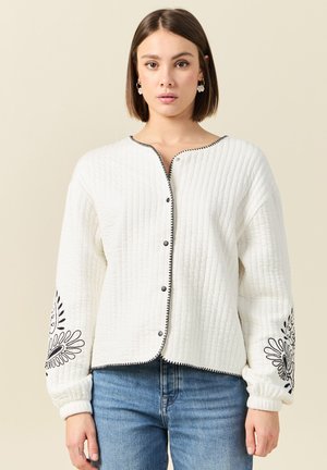 BONOBO Jeans BESTICKTE MIT LANGEN ÄRMELN - Cardigan - ecru