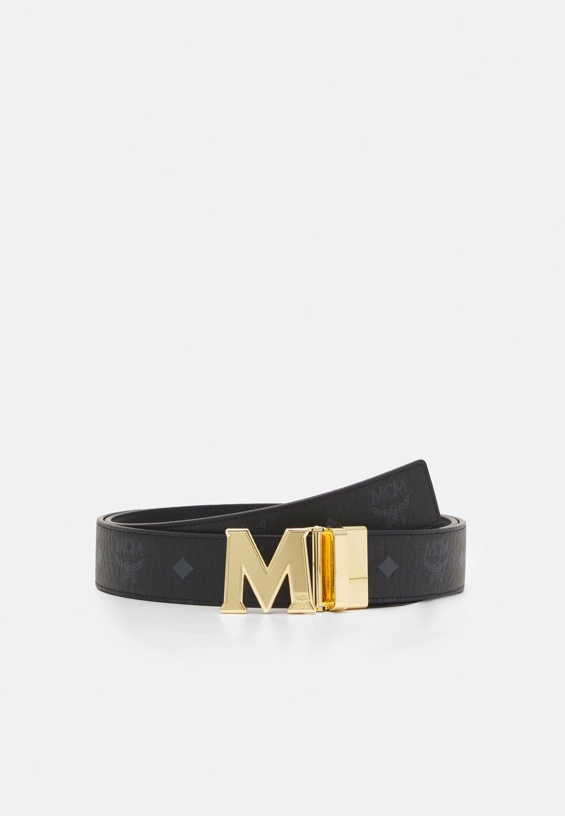 MCM CLAUS M REVERSIBLE BELT 1.5" IN VISETOS - Bælter - black