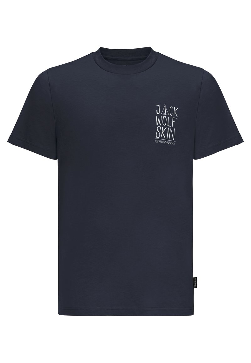 Jack Wolfskin T-shirt print donkerblauw denim