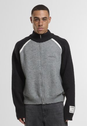 ZIP - Strickjacke - black grey
