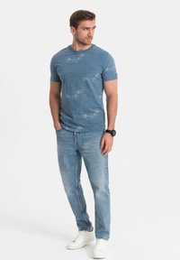 Ombre Triko s potiskem - dark denim