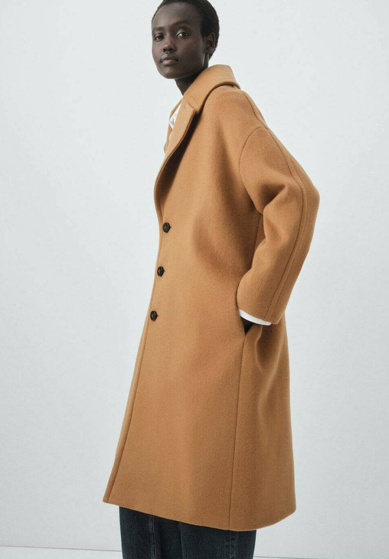 Mango Classic coat - medium brown/brown - Zalando