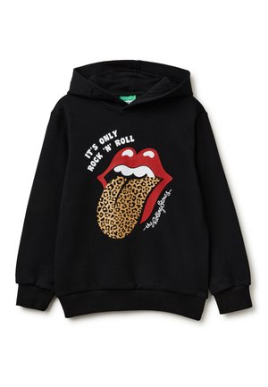 CREWNECK WITH DROPPED SHOULDERS - Jersey con capucha - black