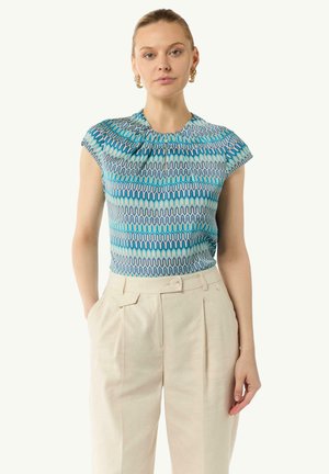 BEDRUCKTE MIT FALTENDETAIL - Bluse - pastelltürkis