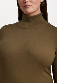 Lauren Ralph Lauren Woman SILK BLEND TURTLENECK SWEATER - Džemperis - honey tan