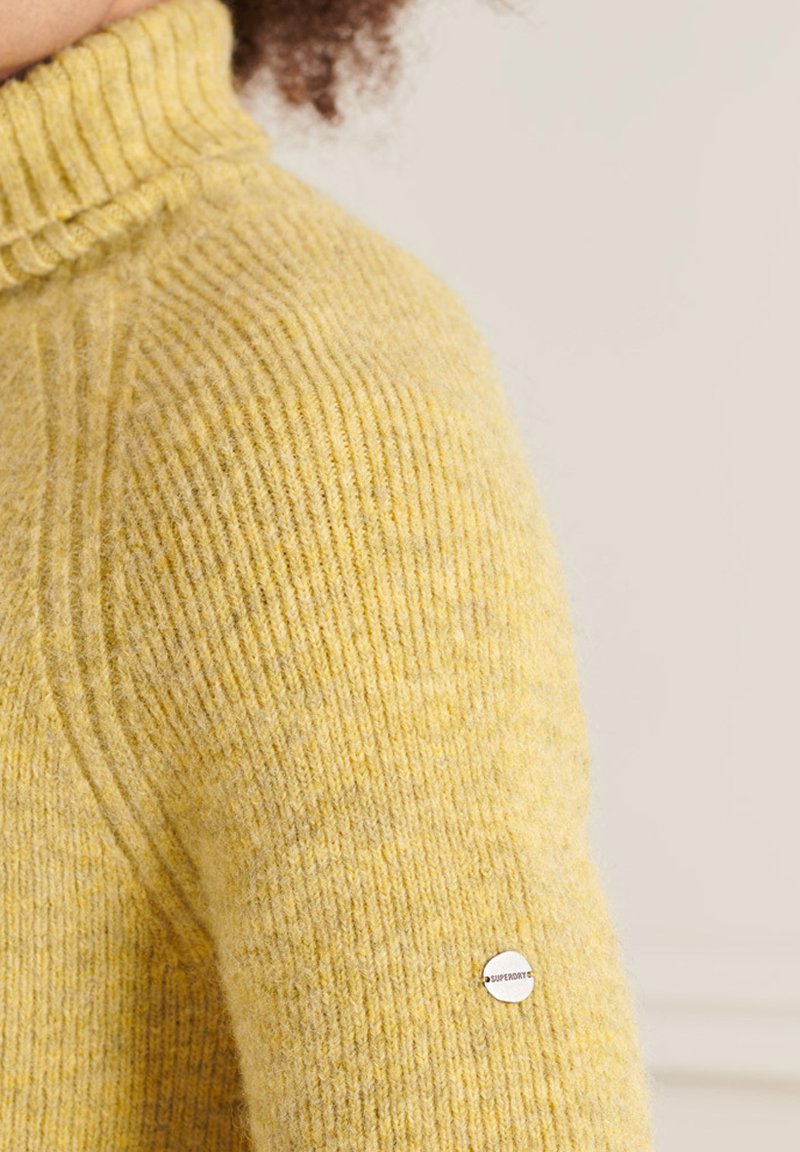 Herren Strickjacken | Superdry Strickpullover golden green marl/grün-meliert - QW37651 Herren Strickjacken | Superdry Strickpullover golden green marl/grün-meliert - QW37651