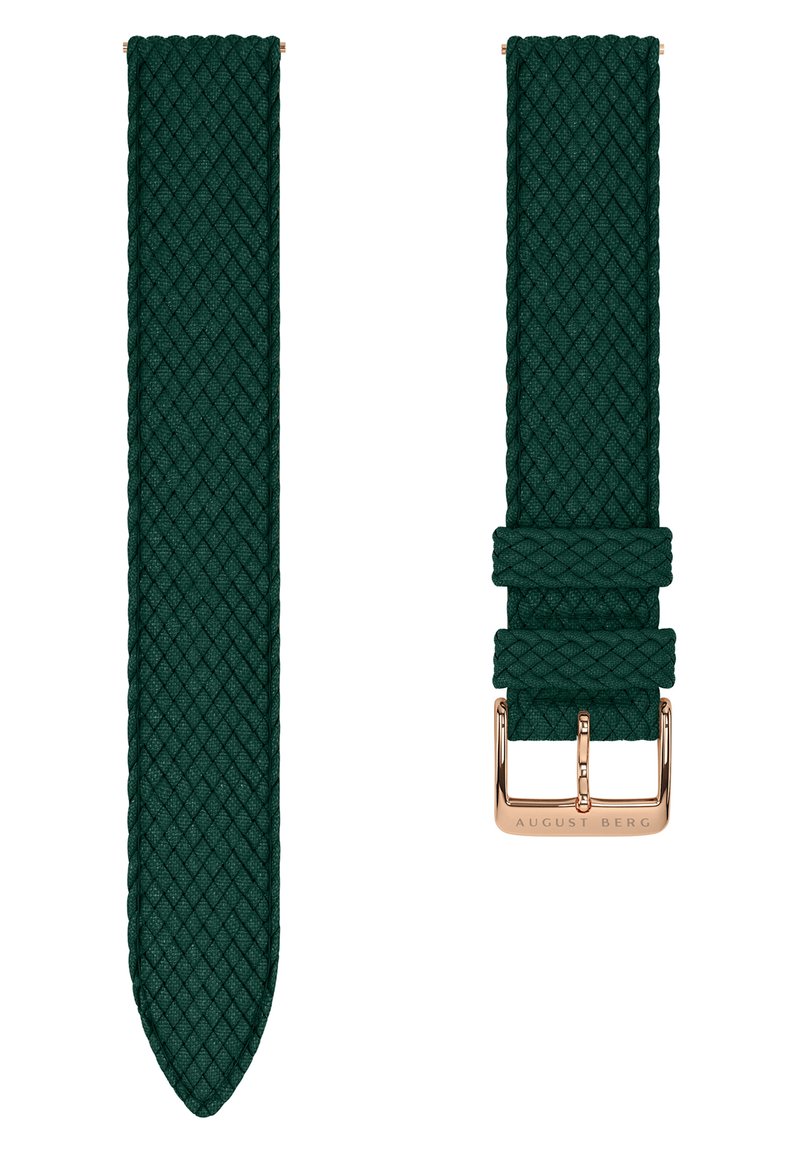Herren Analoguhren | August Berg UHR MORRIS & CO ROSE GOLD GREEN PERLON 30MM Uhr fennel/grün - XD17004 Herren Analoguhren | August Berg UHR MORRIS & CO ROSE GOLD GREEN PERLON 30MM Uhr fennel/grün - XD17004