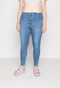 Levi's® Plus - MILE HIGH SUPER SKINNY - Jeans Skinny Fit - dark indigo worn in Miniatyrbilde 1