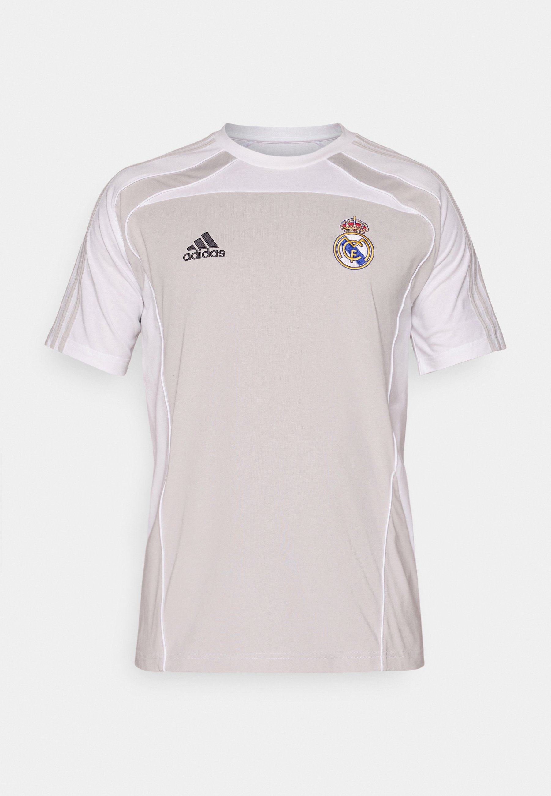adidas Performance REAL TEE - Club wear - solid grey/white