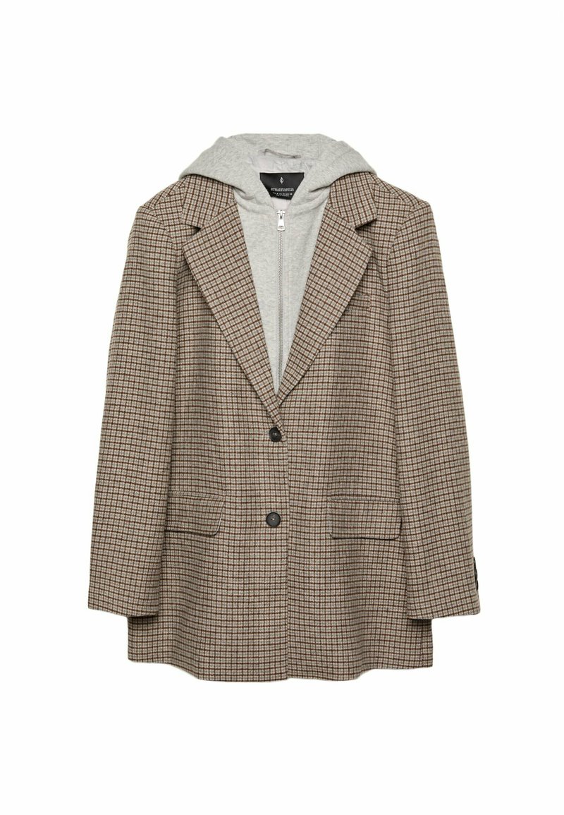 Stradivarius Halflange jas gemêleerd bruin