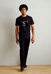 Antony Morato REGULAR FIT FLOCK PRINT - Majica kratkih rukava s printom - black