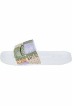 Karl Kani SMALL SIGNATURE PAISLEY - Papuci înot - sand taupe white/bej ...