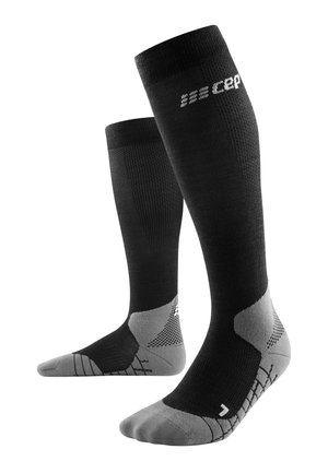LIGHT MERINO HIKING COMPRESSION SOCKS KNEE-HIGH WOMEN - MADE IN GERMANY - Kniekousen - black