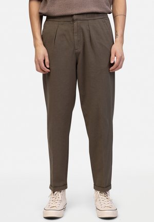 Redefined Rebel JOHNNY CROPPED SLIM FIT - Trousers - tarmac