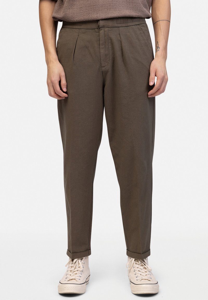 Redefined Rebel JOHNNY CROPPED SLIM FIT - Stoffhose - tarmac