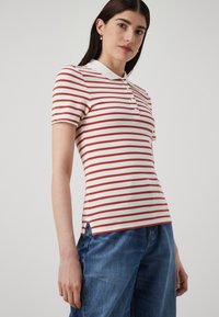 Tommy Hilfiger 1985 SLIM  - Pólóing - breton ecru/terra red