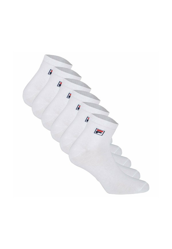 QUARTER UNISEX 6 PAAR - LOGO-BUND - Socks - weiß